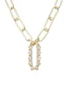 Juvell 18k Plated Cz Paperclip Necklace