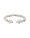 Juvell 18k Plated Cz Popcorn Mesh Cuff