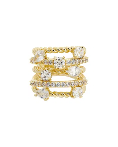 Juvell 18k Plated Cz Ring In Purple