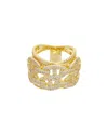 Juvell Cz Layered Link Ring In Gold