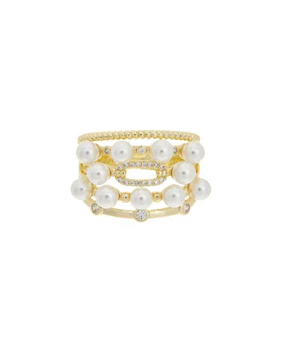 Juvell 18k Plated Cz Ring In Gold