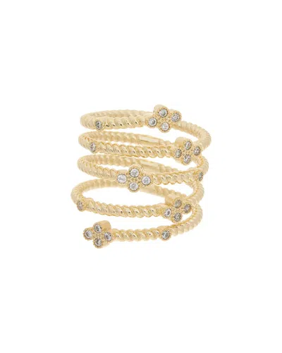 Juvell 18k Plated Cz Ring In Gold