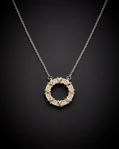 Juvell 18k Plated Cz Ring Necklace In Gold