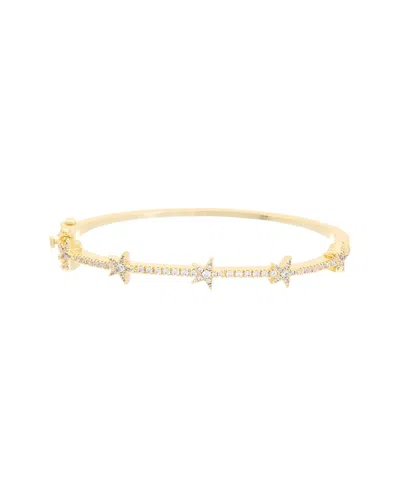 Juvell 18k Plated Cz Star Bangle Bracelet