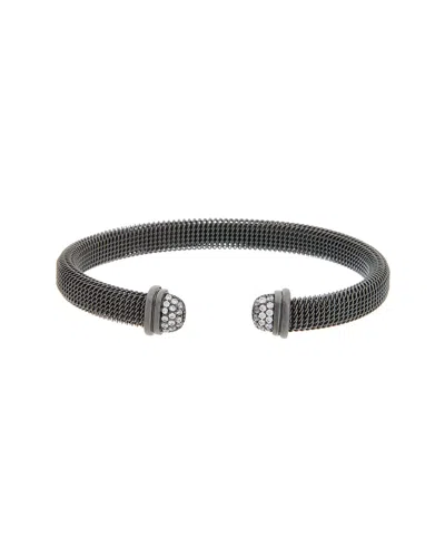 Juvell 18k Plated Cz Twisted Cable Bangle