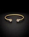 Juvell 18k Plated Cz Twisted Cable Bangle Bracelet