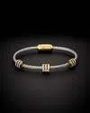 Juvell 18k Plated Cz Twisted Mesh Bangle Bracelet