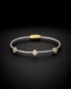 Juvell 18k Plated Cz Twisted Mesh Bangle Bracelet