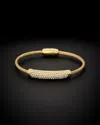 Juvell 18k Plated Cz Twisted Mesh Bangle Bracelet