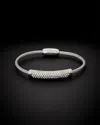 Juvell 18k Plated Cz Twisted Mesh Bangle Bracelet