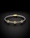 Juvell 18k Plated Cz Twisted Mesh Bangle Bracelet