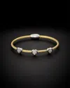 Juvell 18k Plated Cz Twisted Mesh Bangle Bracelet