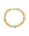 Juvell 18k Plated Enamel Link Bracelet