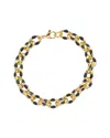 Juvell 18k Plated Enamel Link Bracelet