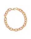 Juvell 18k Plated Enamel Link Bracelet