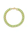 Juvell 18k Plated Enamel Link Bracelet