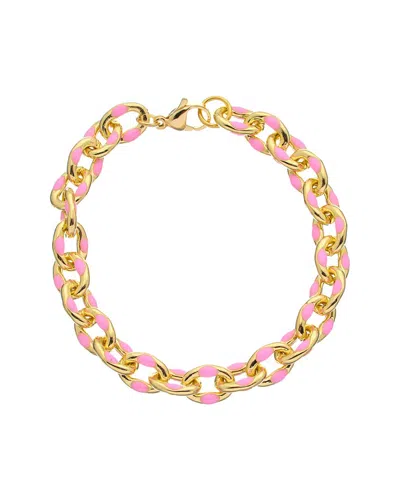 Juvell 18k Plated Enamel Link Bracelet