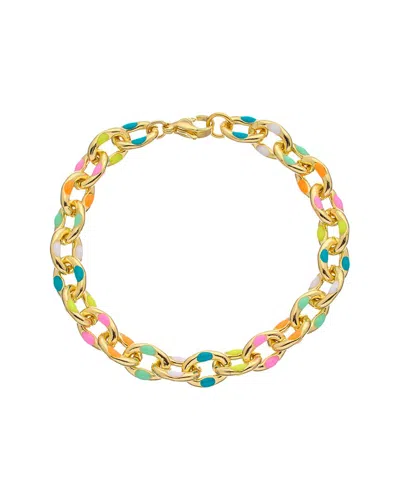 Juvell 18k Plated Enamel Link Bracelet