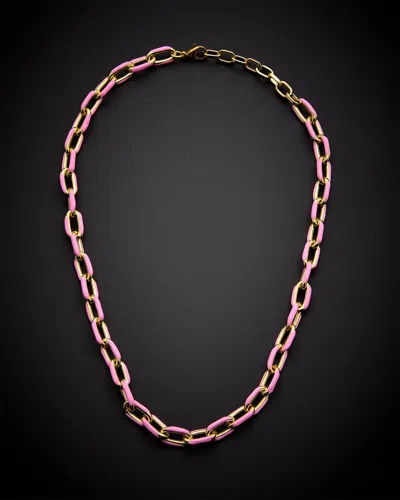 Juvell 18k Plated Enamel Link Necklace