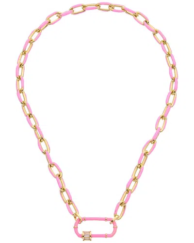 Juvell 18k Plated Enamel Link Necklace
