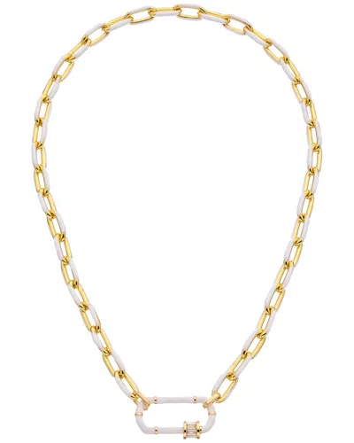 Juvell 18k Plated Enamel Link Necklace