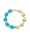 Juvell 18k Plated Enamel Puffed Mariner Bracelet