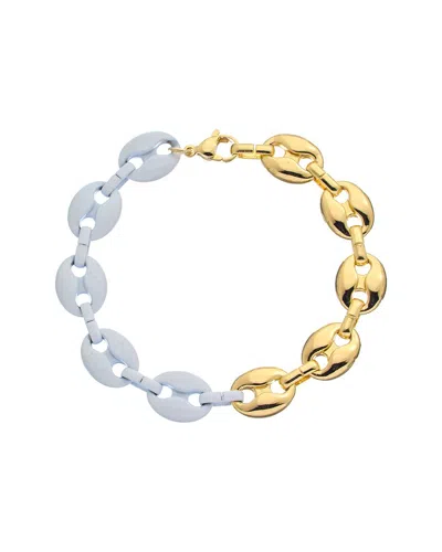 Juvell 18k Plated Enamel Puffed Mariner Bracelet