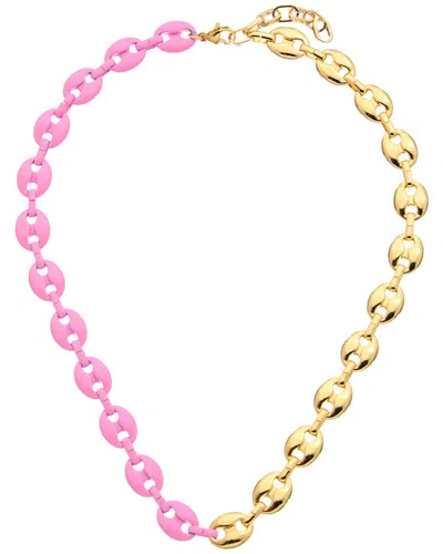 Juvell 18k Plated Enamel Puffed Mariner Necklace