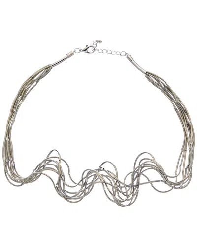 Juvell 18k Plated Diamond Flexible Spaghetti Necklace