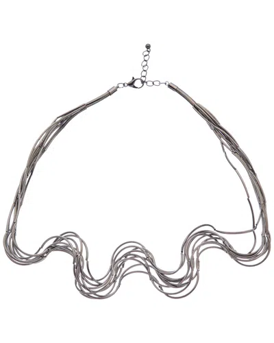 Juvell 18k Plated Diamond Flexible Spaghetti Necklace