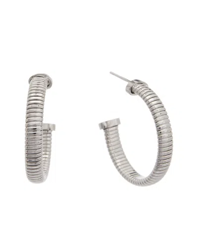 Juvell 18k Plated Goose Hoops In Metallic