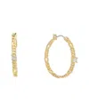 Juvell Cubic Zirconia Chain Hoop Earrings