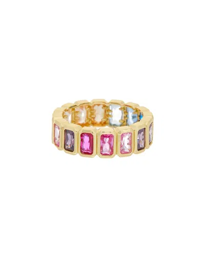 Juvell 18k Plated Multi Color Topaz Ring In Gold