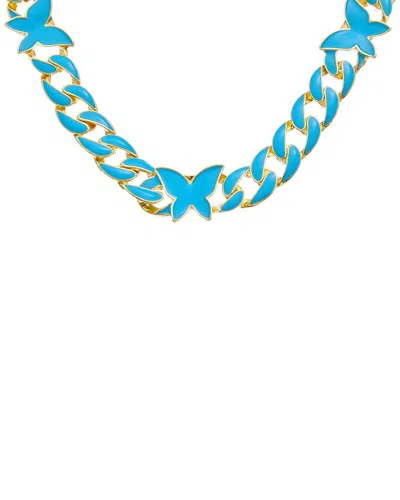 Juvell 18k Plated Necklace In Blue