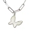 Juvell 18k Plated Pearl Butterfly Link Necklace