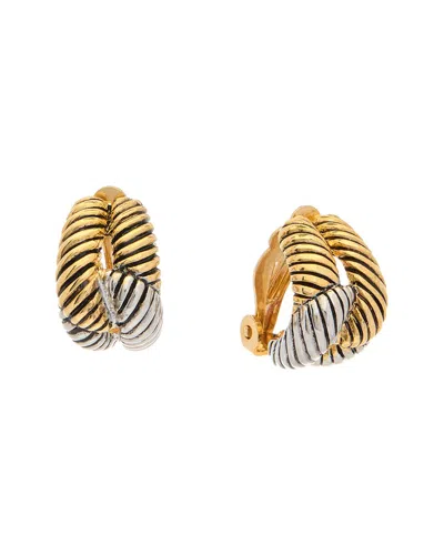 Juvell 18k Plated Pearl Clip Earrings