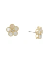 JUVELL JUVELL 18K PLATED PEARL CZ EARRINGS