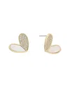 Juvell 18k Plated Diamond Pearl Cz Studs