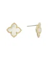 Juvell Mother-of-pearl Clover Stud Earrings