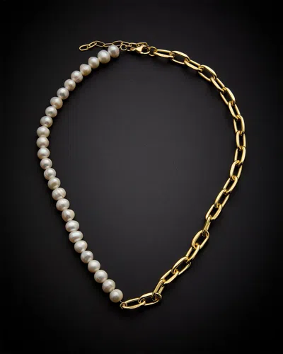 Juvell 18k Plated Pearl Link Necklace