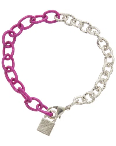 Juvell 18k Plated Silk Link Bracelet In Metallic