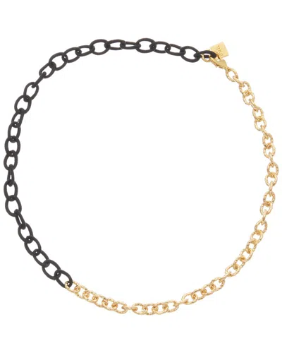 Juvell 18k Plated Silk Link Necklace In Gold