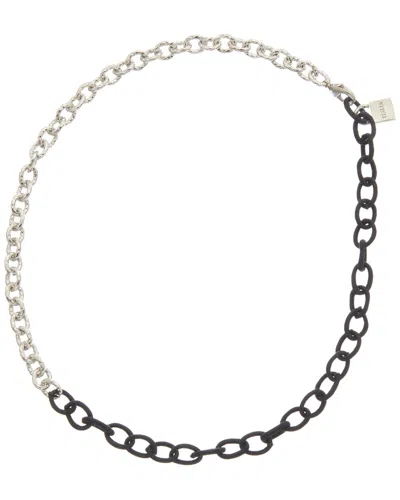 Juvell 18k Plated Silk Link Necklace In Metallic