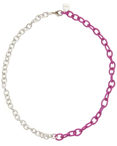 Juvell 18k Plated Silk Link Necklace In Multi