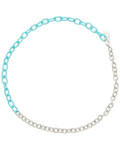 Juvell 18k Plated Silk Link Necklace In Metallic