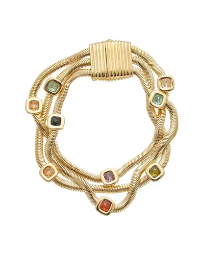 Juvell 18k Plated Topaz Bracelet In Gold