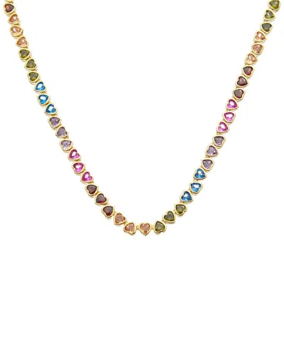 Juvell 18k Plated Topaz Necklace In Gold