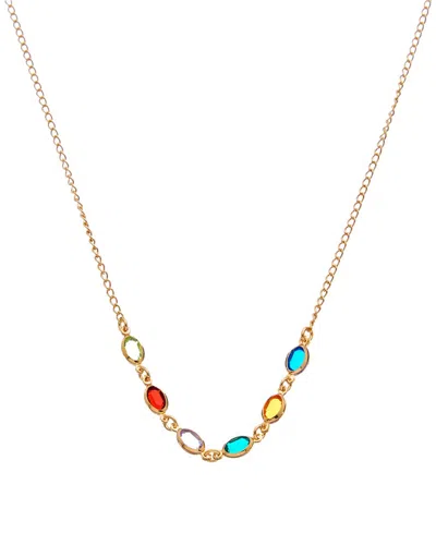 Juvell 18k Plated Topaz Necklace In Gold