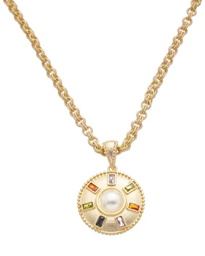 Juvell 18k Plated Topaz Necklace In Gold