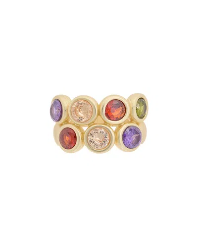 Juvell 18k Plated Topaz Ring In Gold